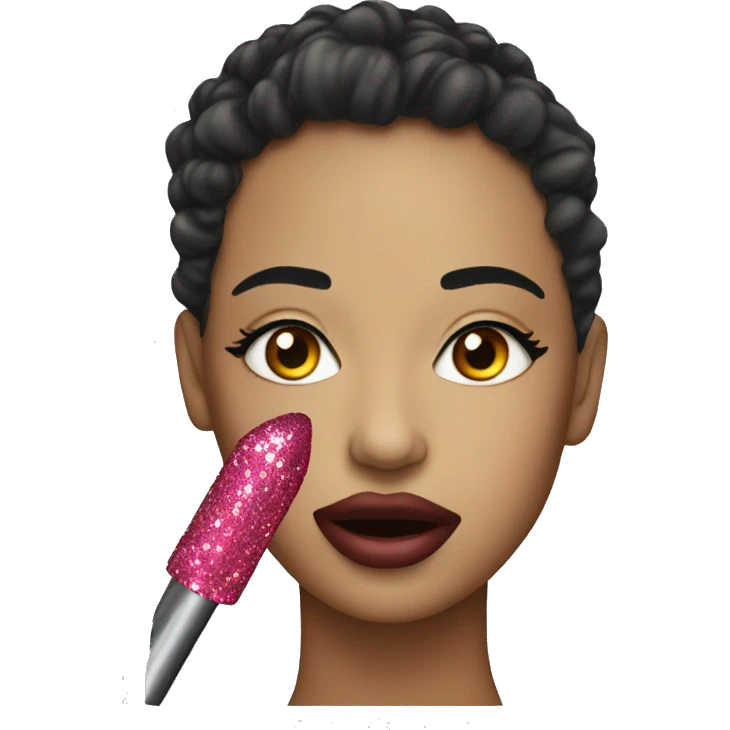 Sparkly lipstick  emoji