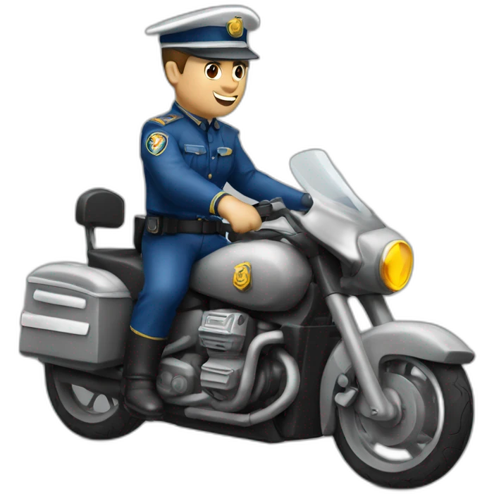 Gendarme en moto emoji