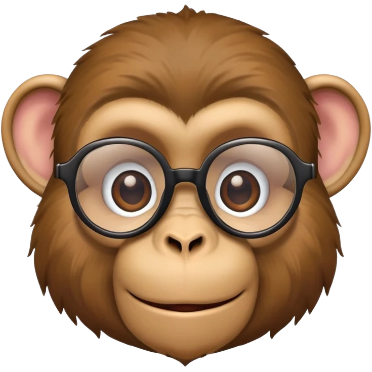 Monkey wearing glasses emoji