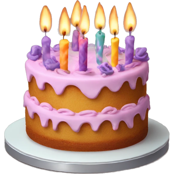 cake with forty candles emoji