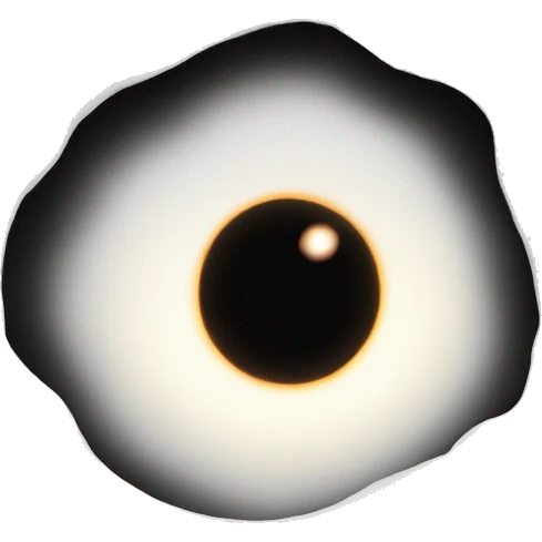 photo of a black hole emoji