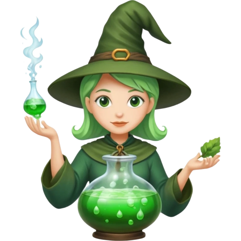 green witch cooking potion emoji