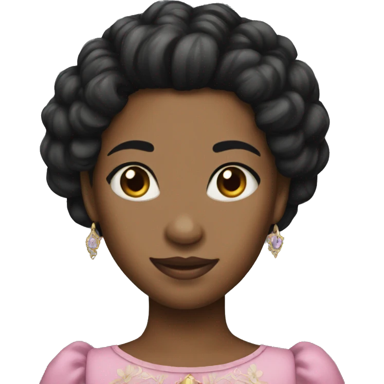 black hair princess emoji