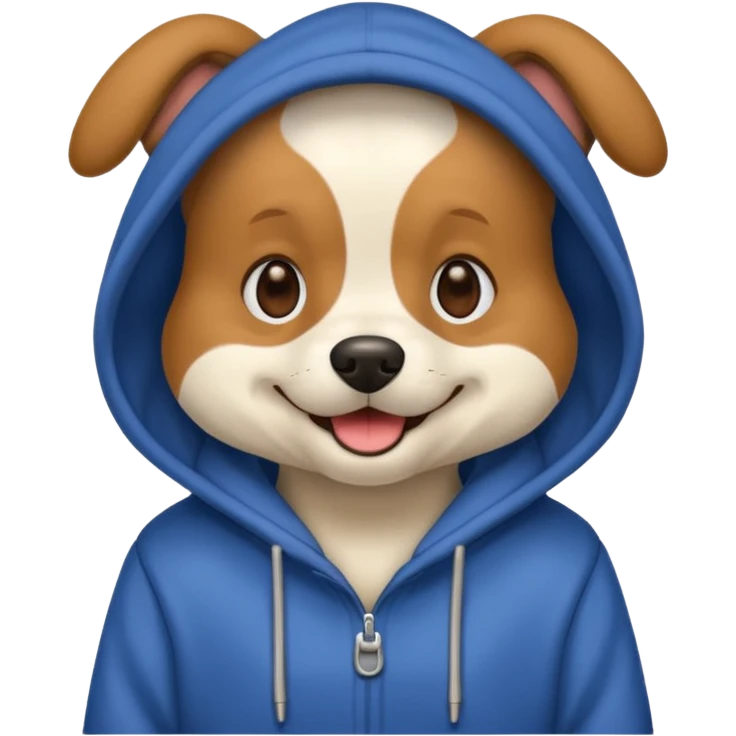 Dog wearing a hoodie  emoji