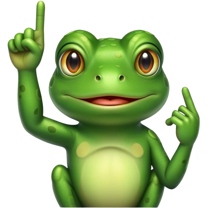 Frog holding up middle finger  emoji
