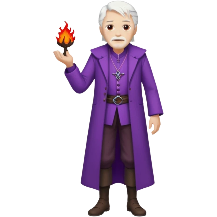 purple eyed white haired old man standing in Targaryen themed clothes, full body  emoji