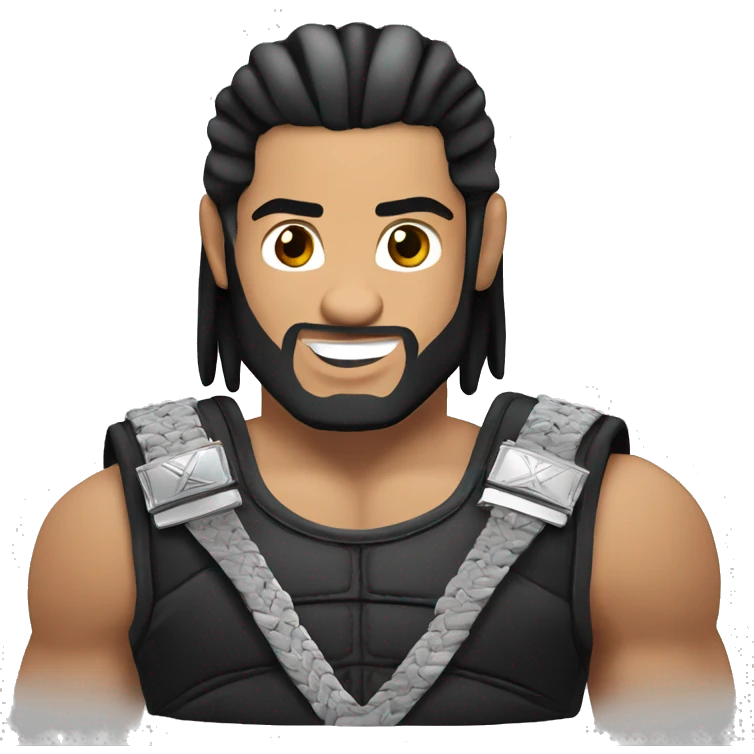 Roman reigns with WWE belt emoji