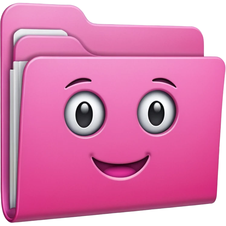 simple pink folder emoji
