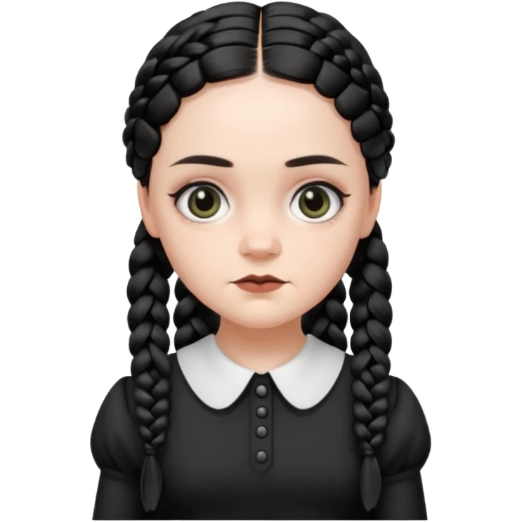 Un emoji de Mercredi Addams emoji