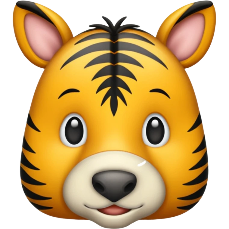 O inimă maro cu linii de zebră emoji