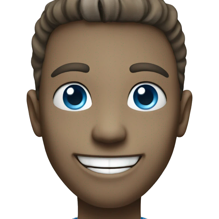 smile in blue color emoji