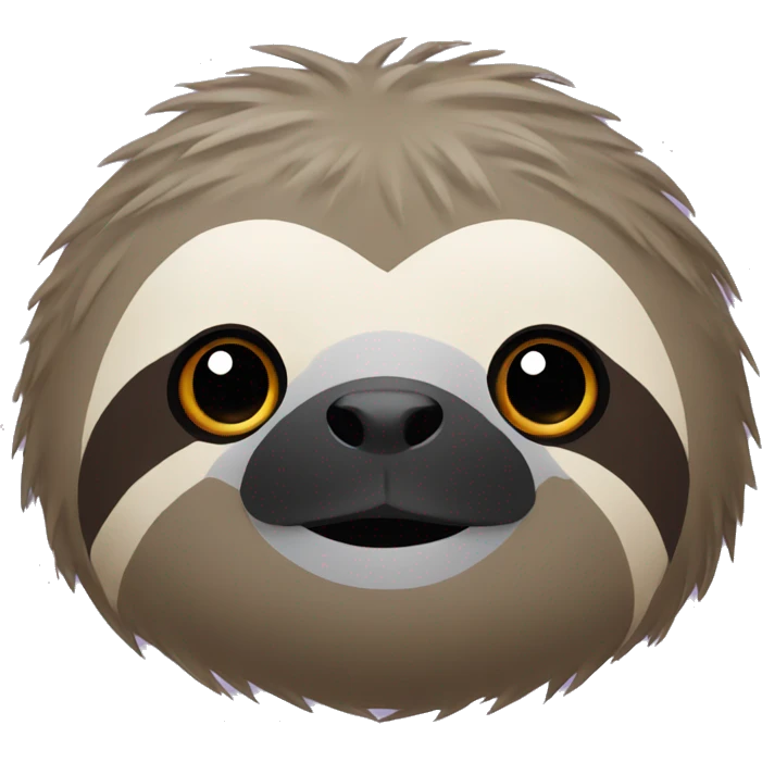 Sloth with a short black mustache on his lip  emoji