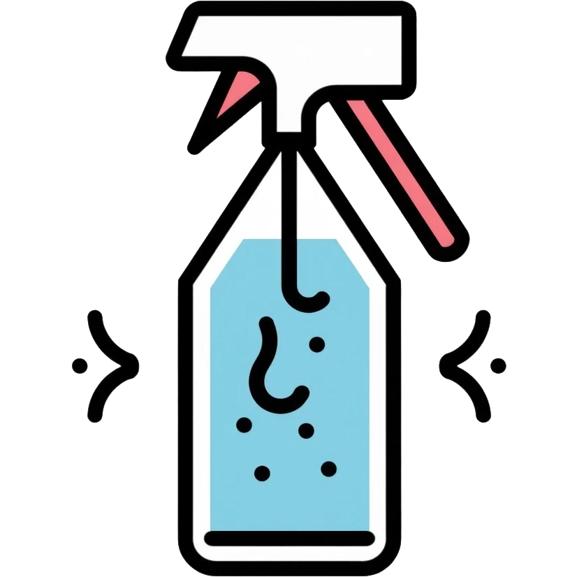 metal degreasing process, cleaning agent removing oil from metal surface emoji