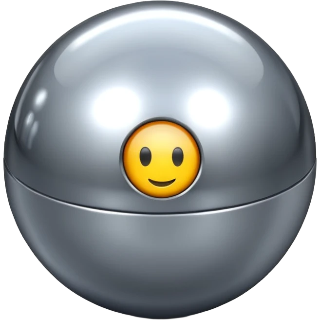 Shinny silver pinball ball emoji