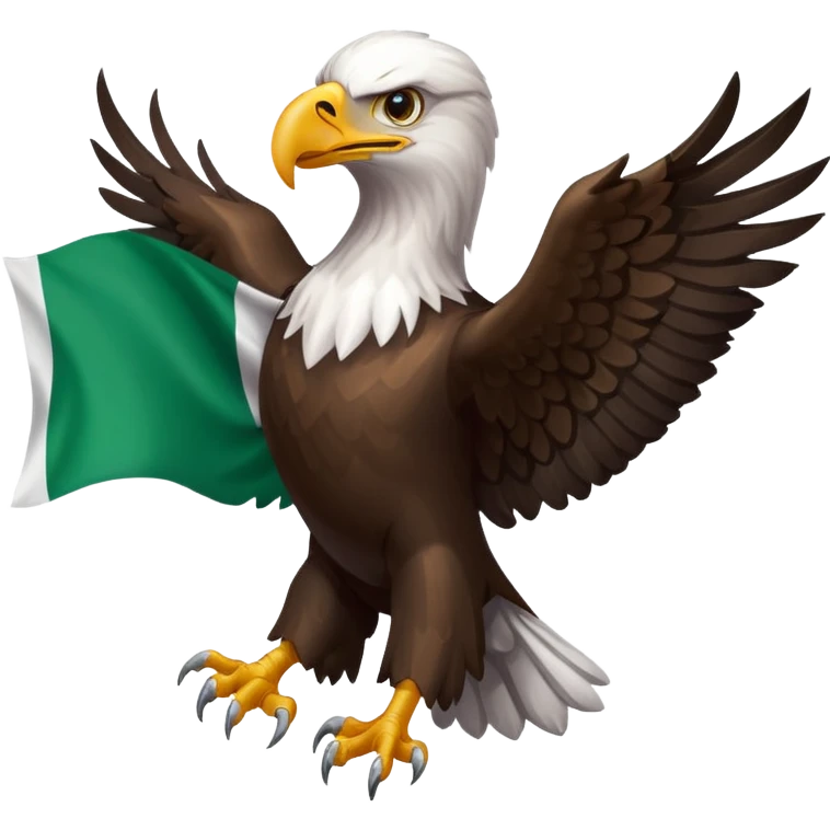 Eagle with Nigerian flag  emoji