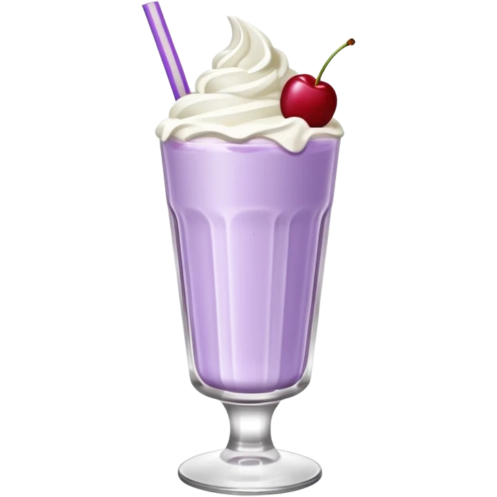 Milkshake light purple with high glass emoji