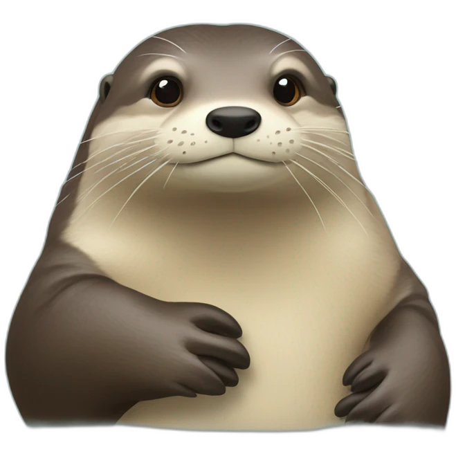 Loutre sur dos de cheval emoji