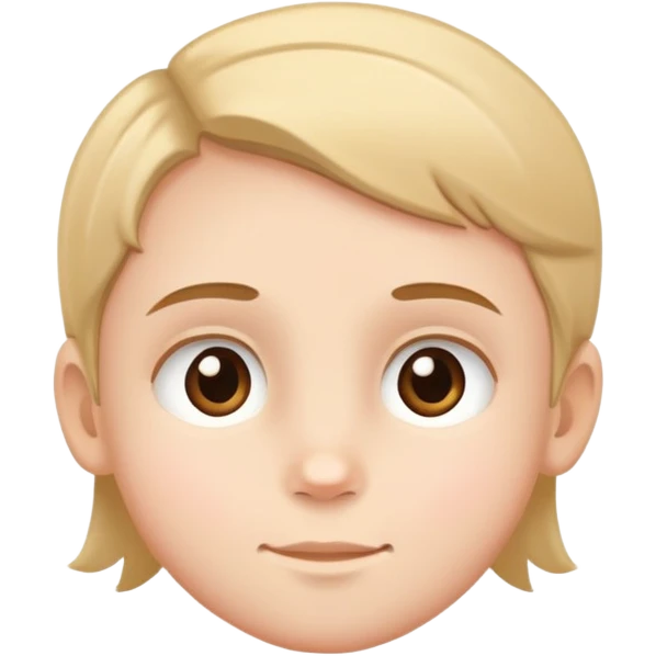 child's face highlighting the forehead, simple and friendly emoji