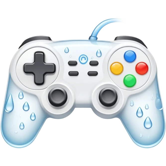 White Gamepad,water emoji
