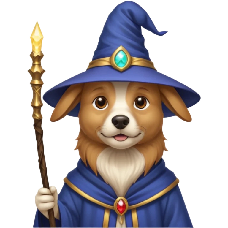 Dog wizard emoji