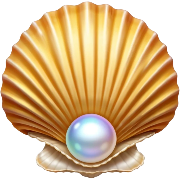 Open Sea Shell With pearls emoji