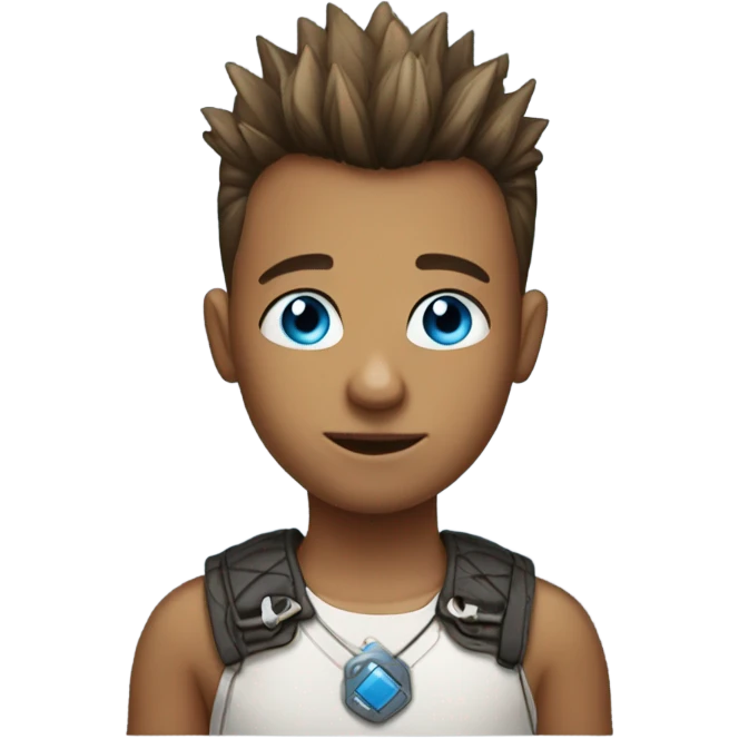 blue-eyed boy with mohawk emoji