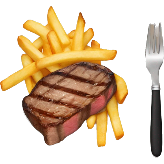 Steak and fries dinner emoji