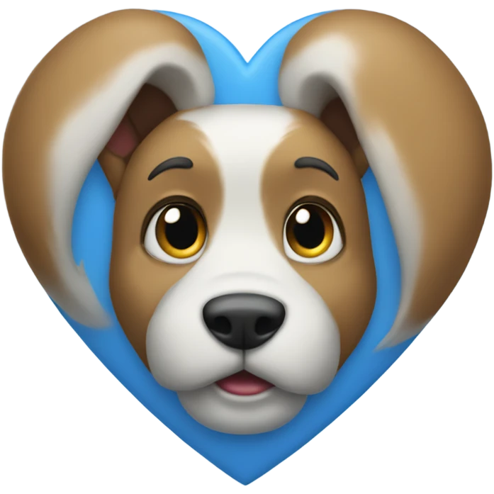 blue heart with paw emoji