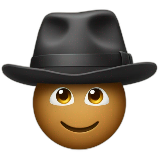 Ours avec un petit chapeau avec un micro et un neut noir emoji