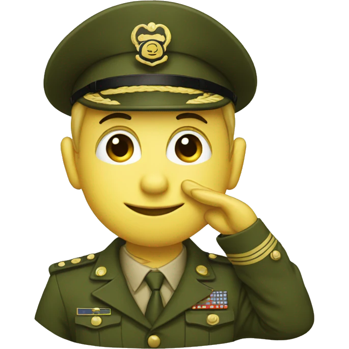saluting face and mouse hybrid (no military) emoji