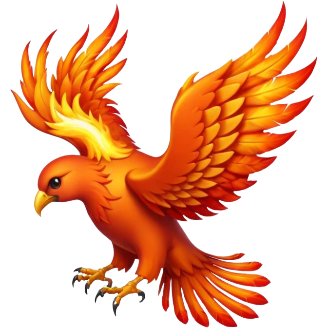 Phoenix force from marvel in a shape of bird emoji