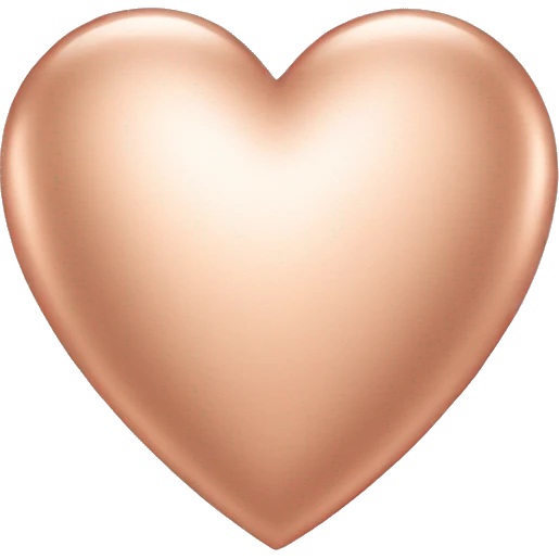 Rose gold heart emoji