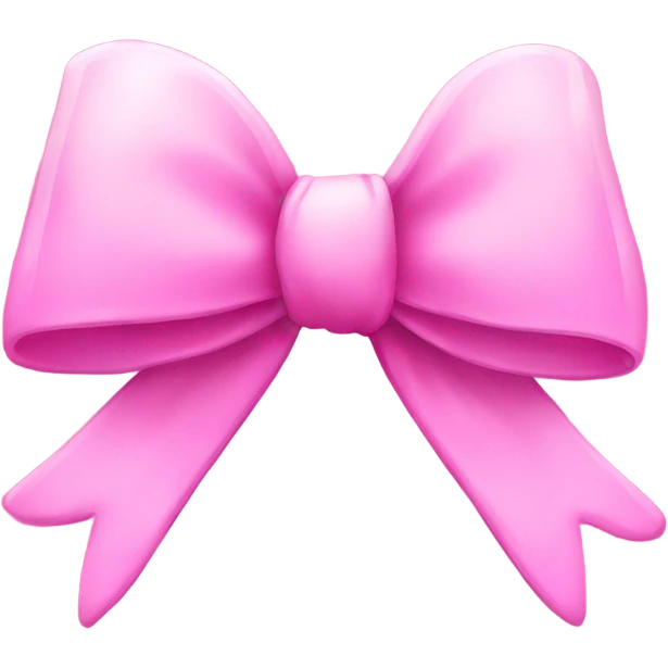 Pink glass bow emoji