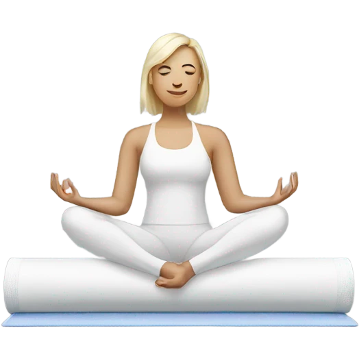 White yoga mat emoji
