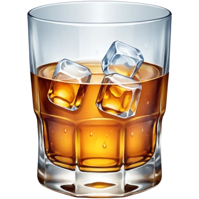 Daru peg whiskey glass with ice emoji