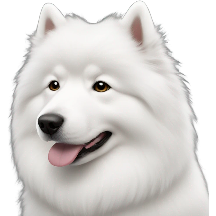 White shed with Samoyed inside  emoji