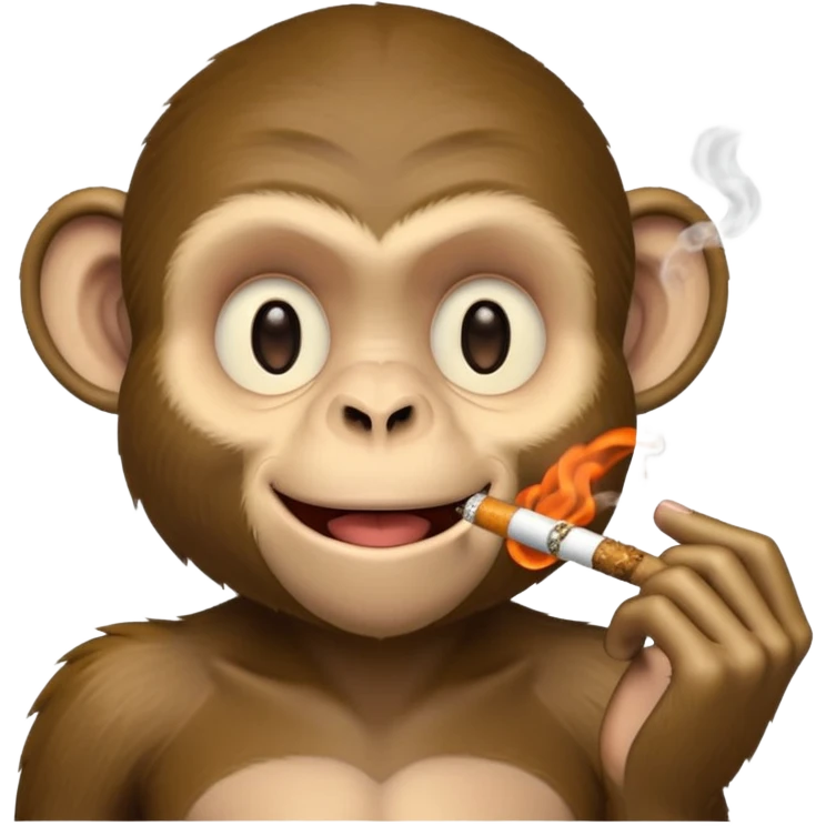 Monkey smoking weed emoji
