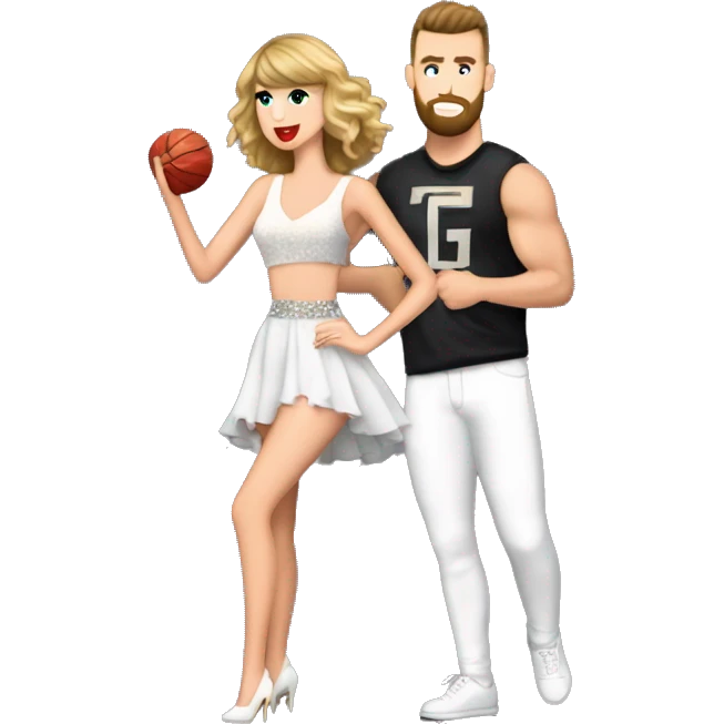 taylor swift performing eras tour with her boyfriend travis kelce emoji