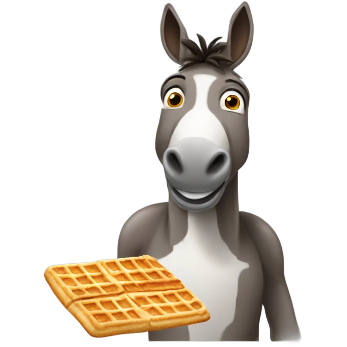 Donkey with waffles  emoji
