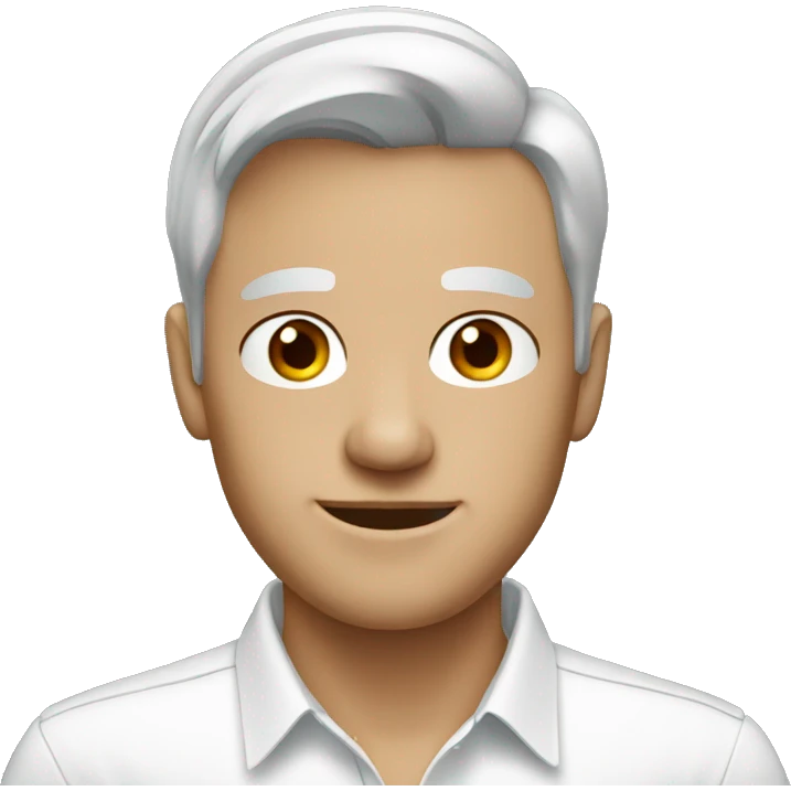 male portrait in white shirt emoji