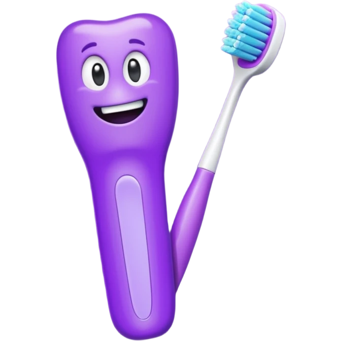 Purple toothbrush emoji