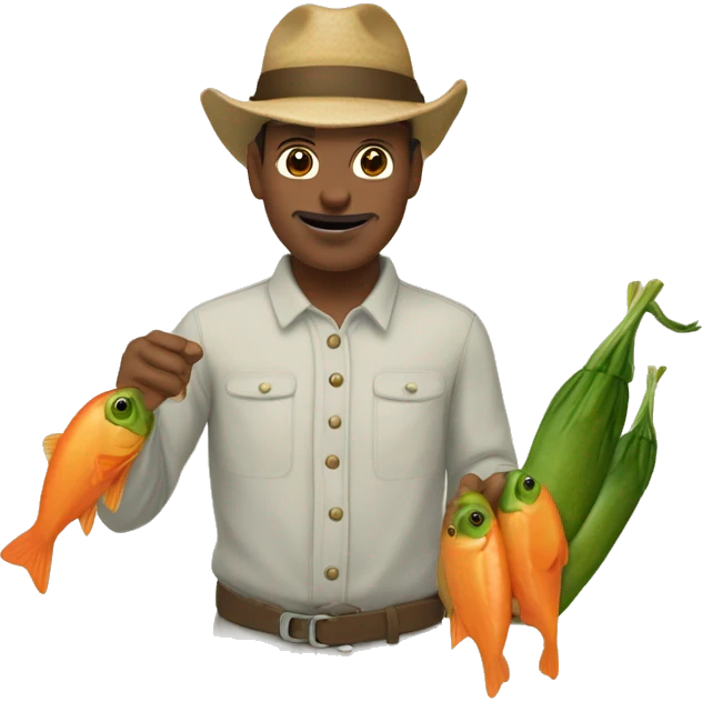Une concombre dans une peche emoji