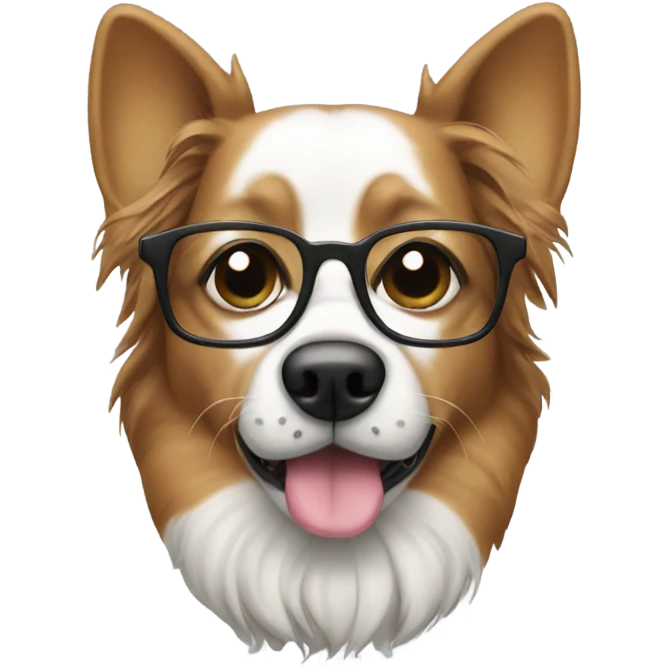 dog with glasses emoji