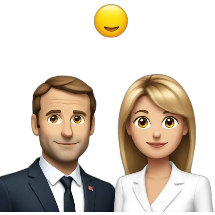 Macron and Brigitte  emoji