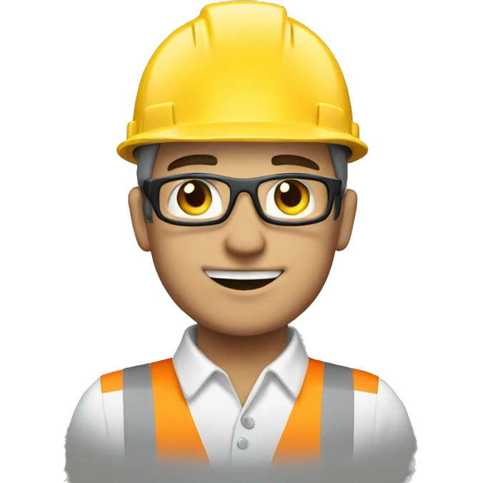 Civil engineer with white helmet  emoji