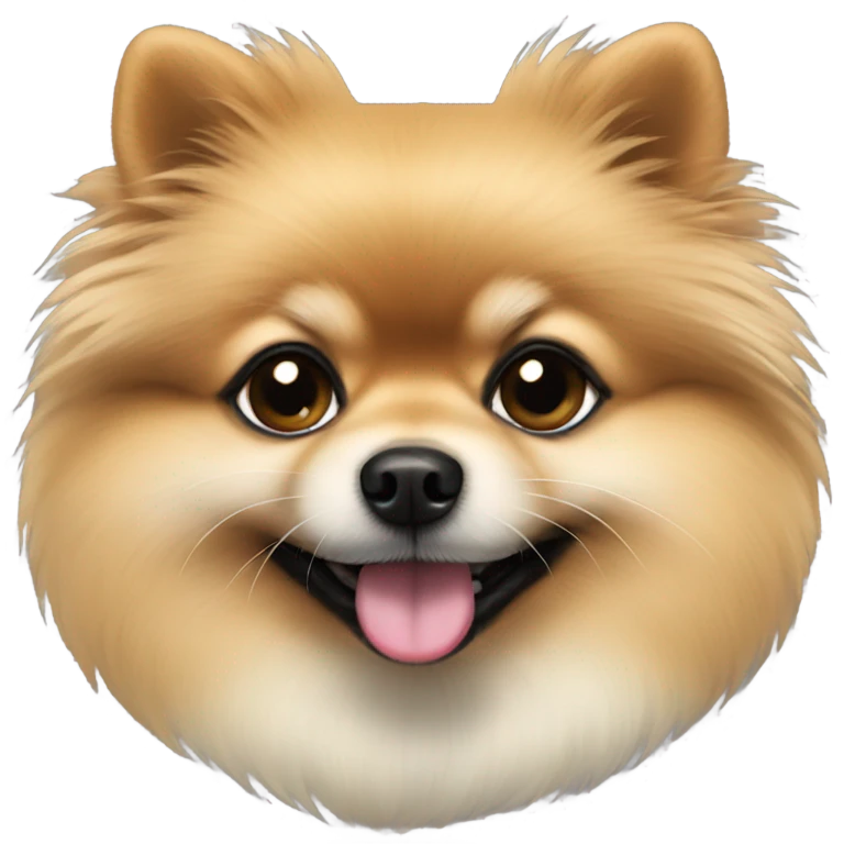 pomeranian with black muzzle emoji