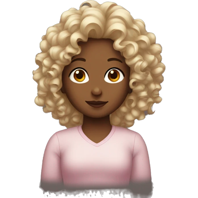 a girl with curls emoji