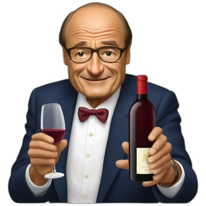 chirac qui boit du vin emoji