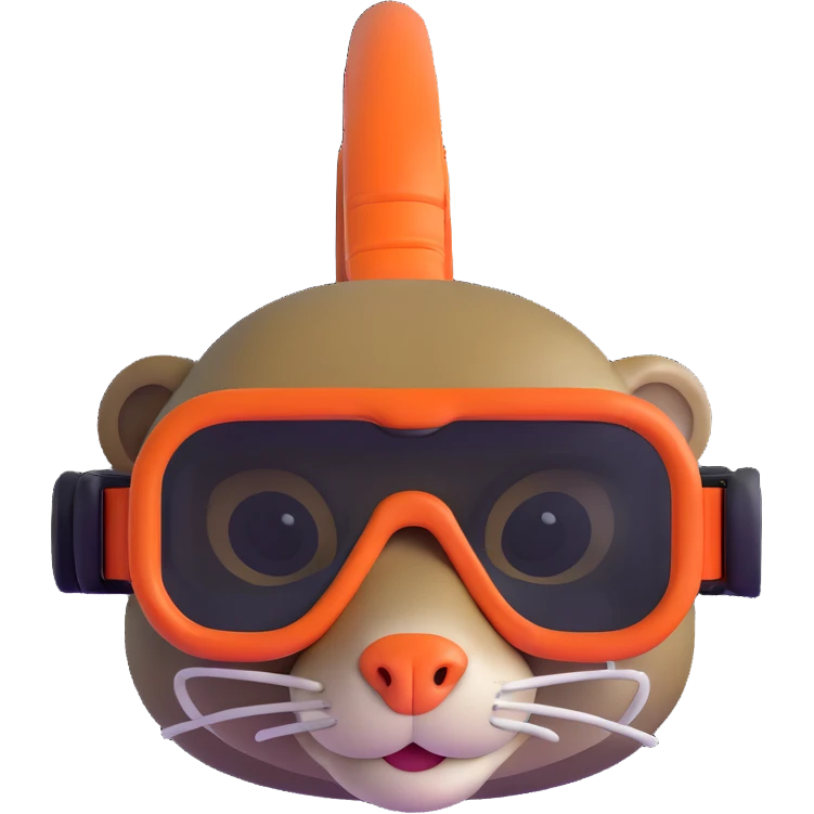 mongoose with snorkel goggles emoji