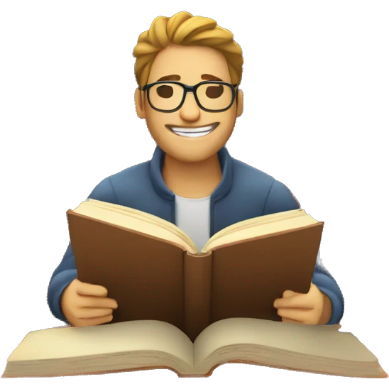 humano leyendo libros emoji
